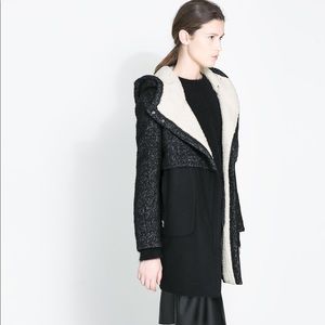 NWOT ZARA Combination Coat Size S